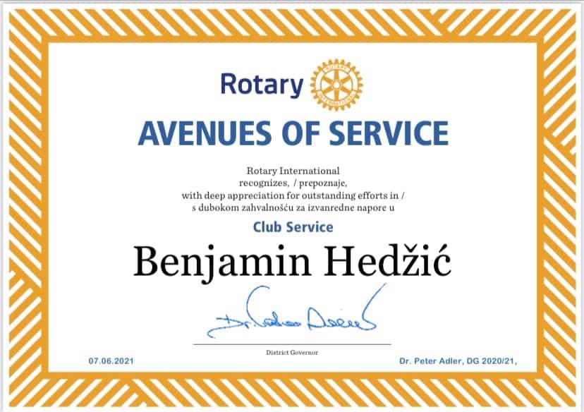 Benjamin Hedžić dobitnik nagrade "Avenues of Service" - slika 1