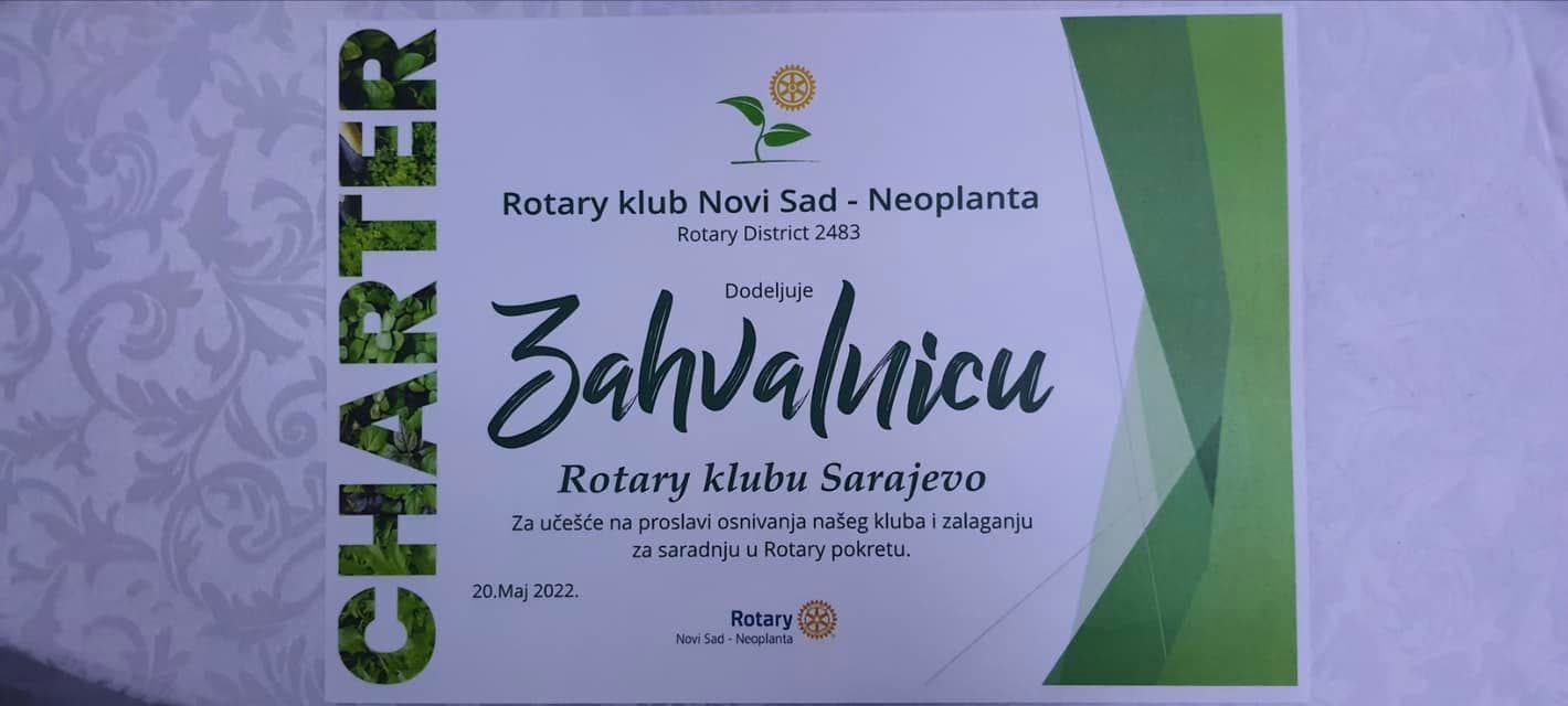 Charter des RC Novi Sad - Neoplant - slika 1